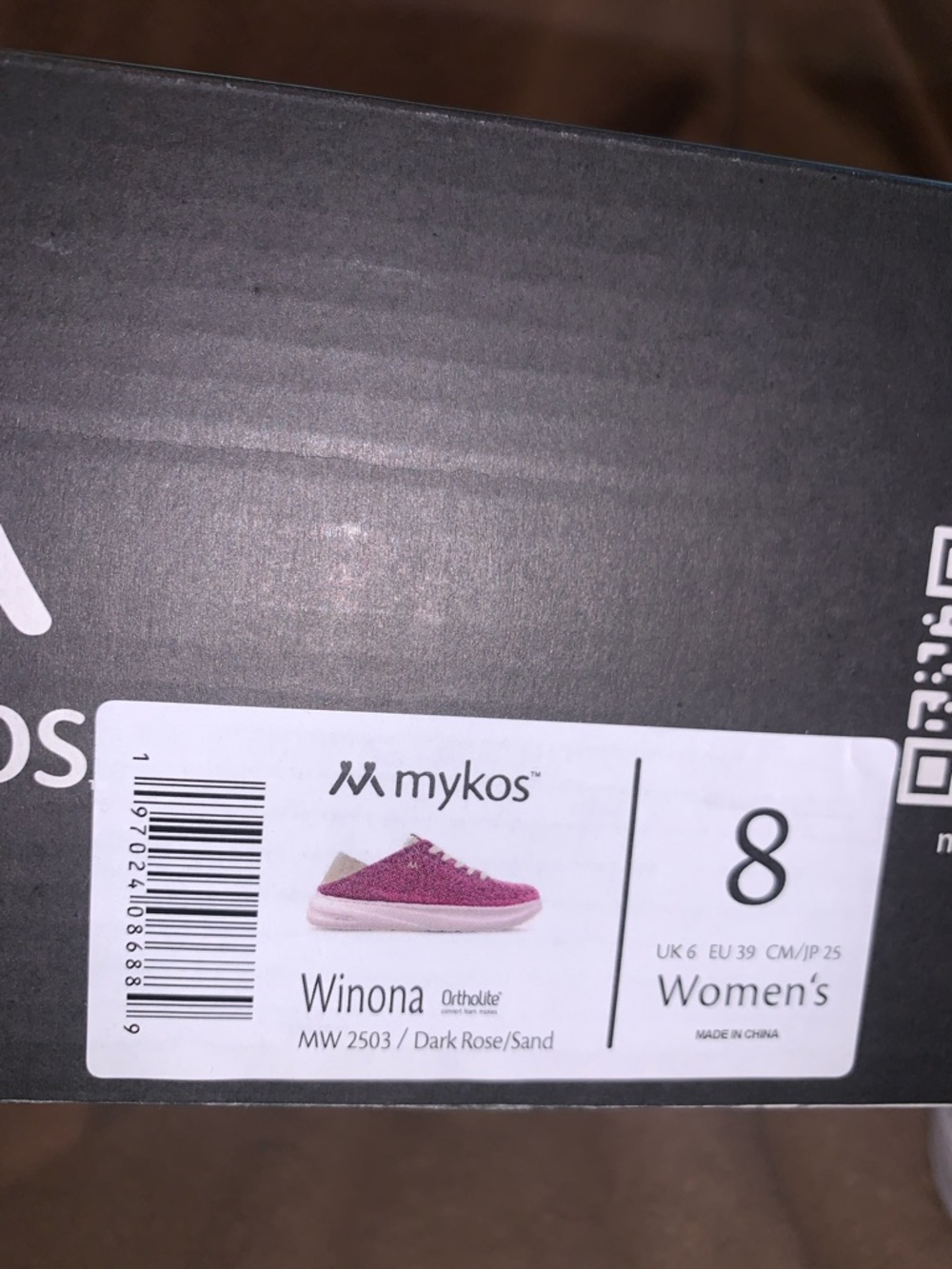 Mykos LaceUp Winona Sneaker in Dark Rose - Picture 5 of 5